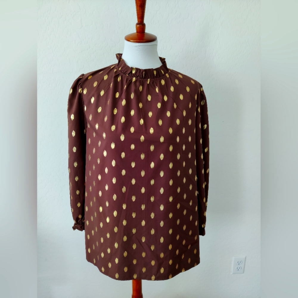 Brown and Gold Blouse